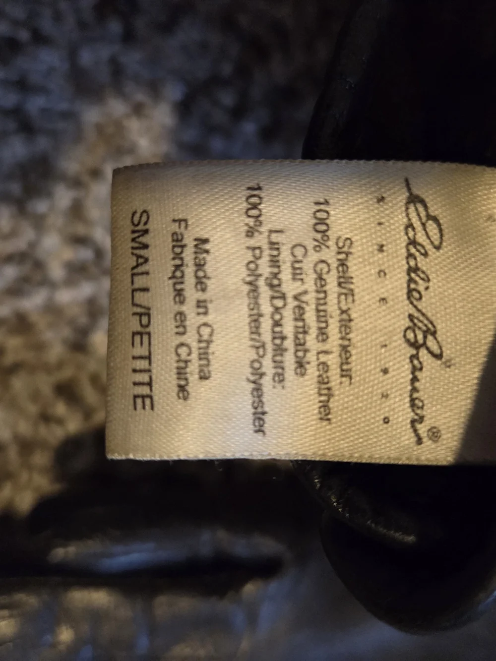 Eddie Bauer Black Leather Gloves